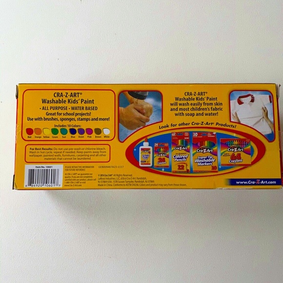 CraZArt Office Lot 2 Crazart Washable Kids Paint Colors New